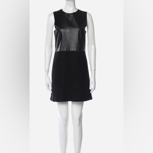Maje Lamb Leather and Wool dress - Picture 2 of 6
